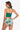 Botanical Print Halter Neck Drawstring Detail Bikini Set - The Fashion Unicorn