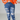 High Rise Cat Whiskers Washed Medium Blue Denim Frayed Hem Distressed Jeans - The Fashion Unicorn