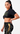 Short Sleeve Round Neck Green Wild Soul Black Crop Top - The Fashion Unicorn