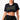 Short Sleeve Round Neck Green Wild Soul Black Crop Top - The Fashion Unicorn