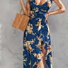 Women's Summer Print Sexy Slit Sling Dress - The Fashion Unicorn