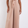 Champagne Jumpsuit with Tie Front - The Fashion Unicorn