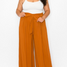 Curve Cognac Wide Leg Pants - The Fashion Unicorn