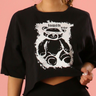 Solid Graphic Crop Top T-Shirt - The Fashion Unicorn