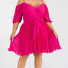 Curve Pink Off-the-shoulder Sundress - The Fashion Unicorn