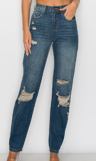 Medium Vintage Distressed Skinny Jeans - The Fashion Unicorn