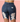 Medium Wash Denim Distressed Biker Shorts - The Fashion Unicorn