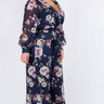Curve Floral Long Sleeve Jumpsuit - The Fashion Unicorn