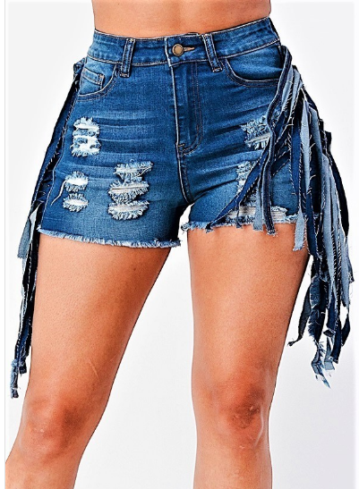 Distressed Jean Shirts with Fringe Sides - The Fashion Unicorn