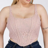 Stretch Lace Plus Corset Top - The Fashion Unicorn