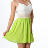 Tank Dress with Crochet Middle and Lace Top - The Fashion Unicorn
