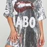 Silver Glitter Oversized Shirt Dress - The Fashion Unicorn