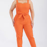 Curve Orange Jumpsuit - The Fashion Unicorn