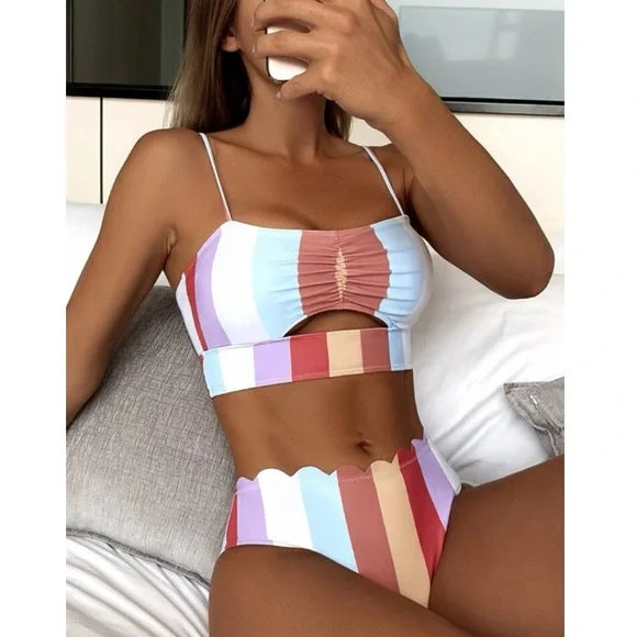Striped Bikini Set 