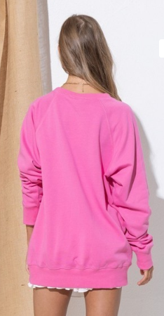 French Terry Raglan Graphic Tennis Sweatshirt - The Fashion Unicorn