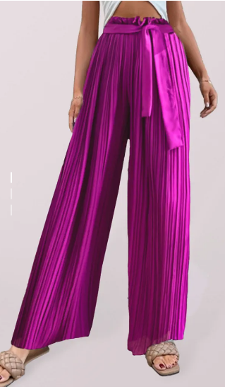 Women's Pleated Wide-leg Pants - The Fashion Unicorn