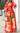 Women's Printed V-Neck Lantern Sleeve Short Shirt, High Waist Wide-leg Pants Two Piece Set - The Fashion Unicorn