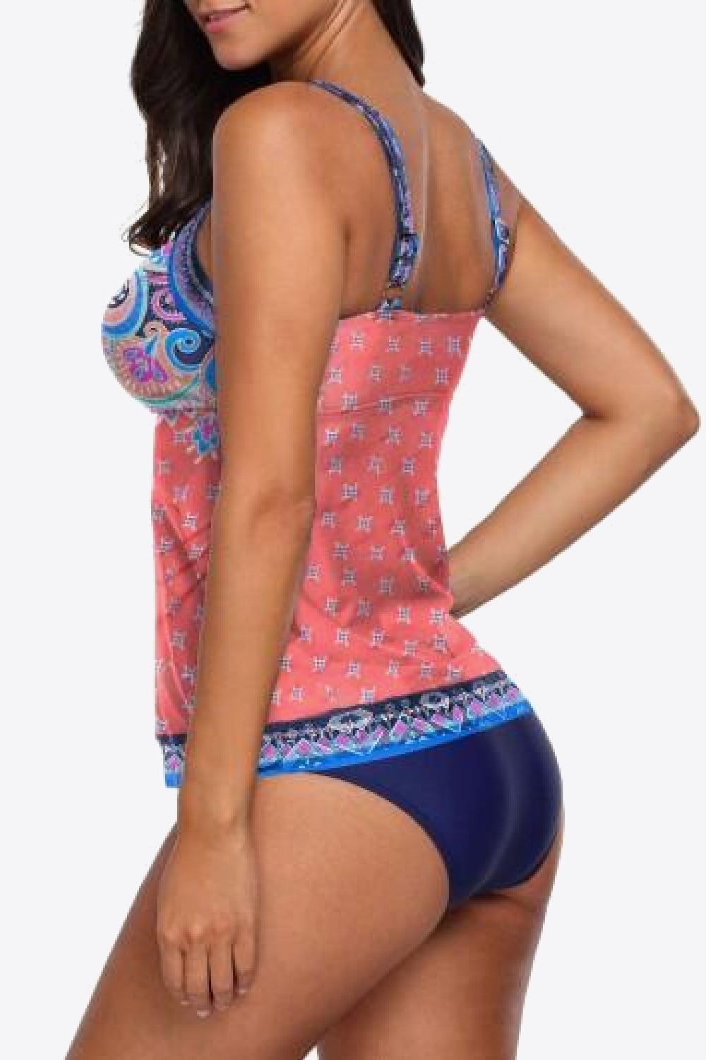 Printed Adjustable Strap Tankini Set - The Fashion Unicorn