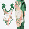Floral V-Neck Two-Piece Swim Set - The Fashion Unicorn
