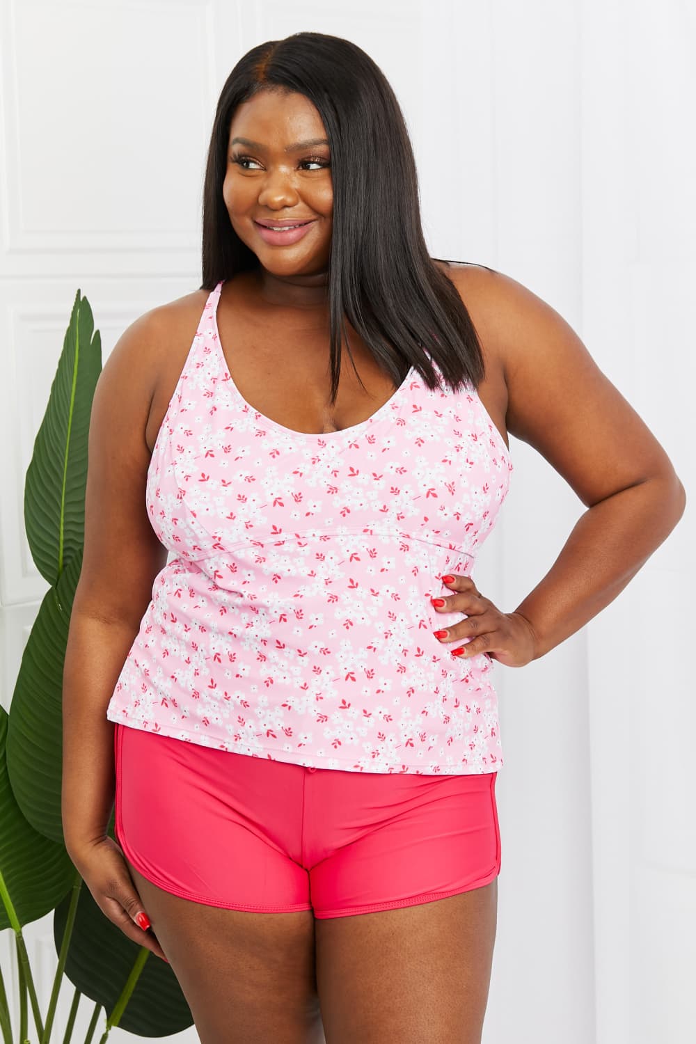 Marina West Swim By The Shore Full Size Two-Piece Swimsuit in Blossom Pink - The Fashion Unicorn