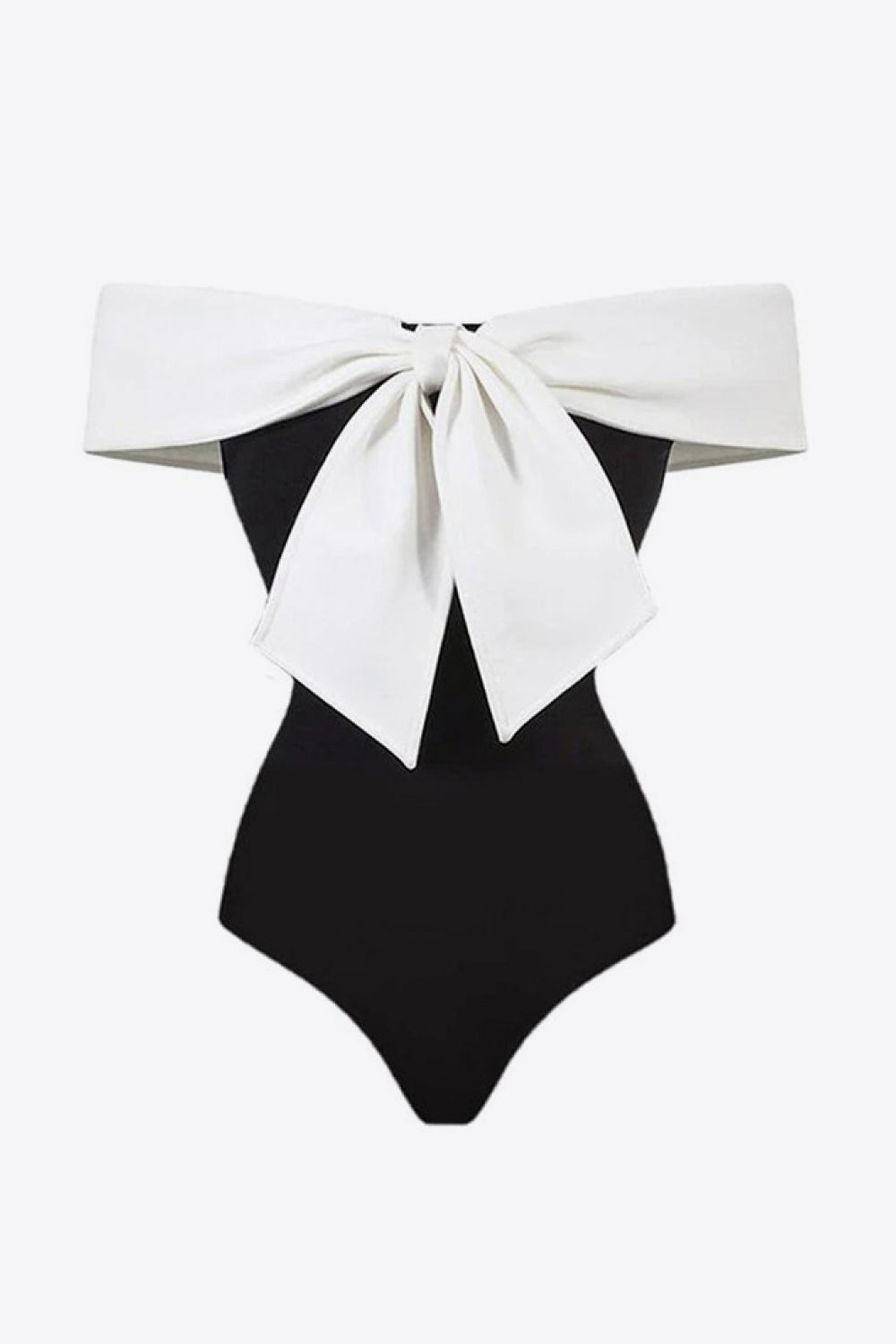 Contrast Bow Detail Two-Piece Swim Set - The Fashion Unicorn