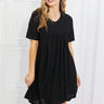 BOMBOM Another Day Swiss Dot Casual Dress in Black - The Fashion Unicorn
