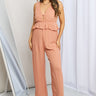 Gilli Sleeveless Wide Leg Peplum Jumpsuit - The Fashion Unicorn