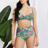 Marina West Swim Take A Dip Twist High-Rise Bikini in Sage - The Fashion Unicorn