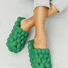 NOOK JOI Laid Back Bubble Slides in Green - The Fashion Unicorn