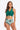 Botanical Print Halter Neck Drawstring Detail Bikini Set - The Fashion Unicorn