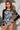 Botanical Print Zip Up Long Sleeve One-Piece Swimsuit - The Fashion Unicorn