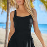 Ruched Ruffle Hem Swim Dress - The Fashion Unicorn
