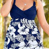 Plus Size Floral Two-Tone Two-Piece Swimsuit - The Fashion Unicorn