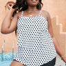 Polka Dot Layered Swim Top - The Fashion Unicorn