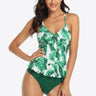 Printed Ruffled Halter Neck One-Piece Swimsuit - The Fashion Unicorn