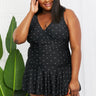 Marina West Swim Full Size Clear Waters Swim Dress in Black and White Polka Dot - The Fashion Unicorn