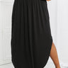 Zenana It's My Time Full Size Side Scoop Scrunch Skirt in Black - The Fashion Unicorn