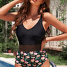 Floral V-Neck One-Piece Swimsuit - The Fashion Unicorn