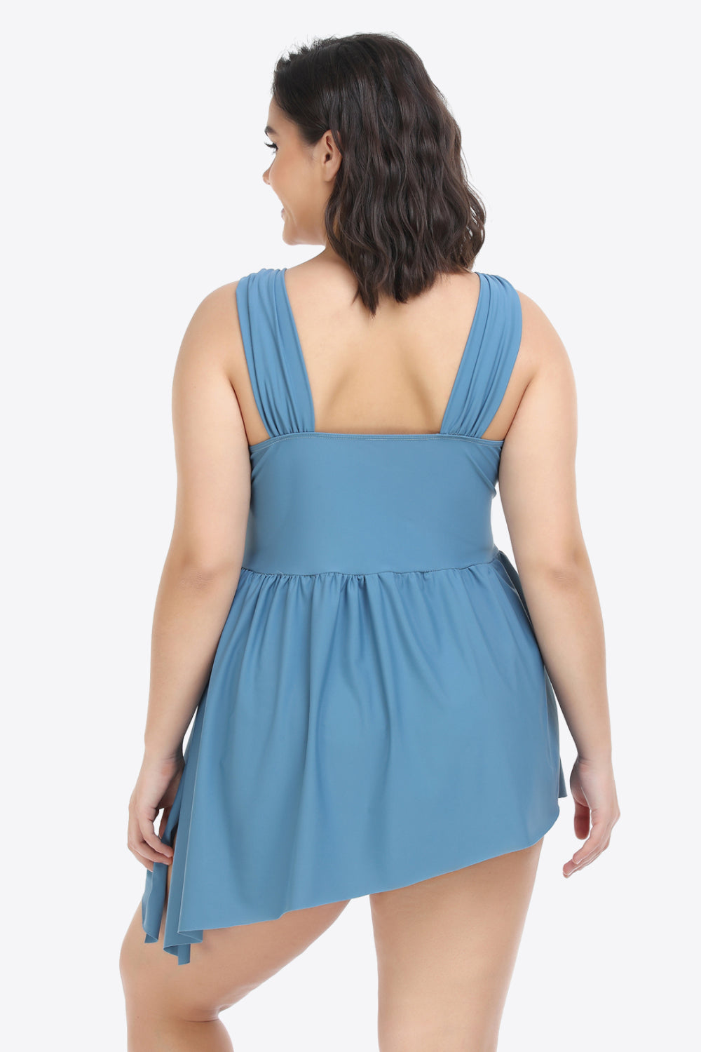 Plus Size Plunge Sleeveless Two-Piece Swimsuit - The Fashion Unicorn