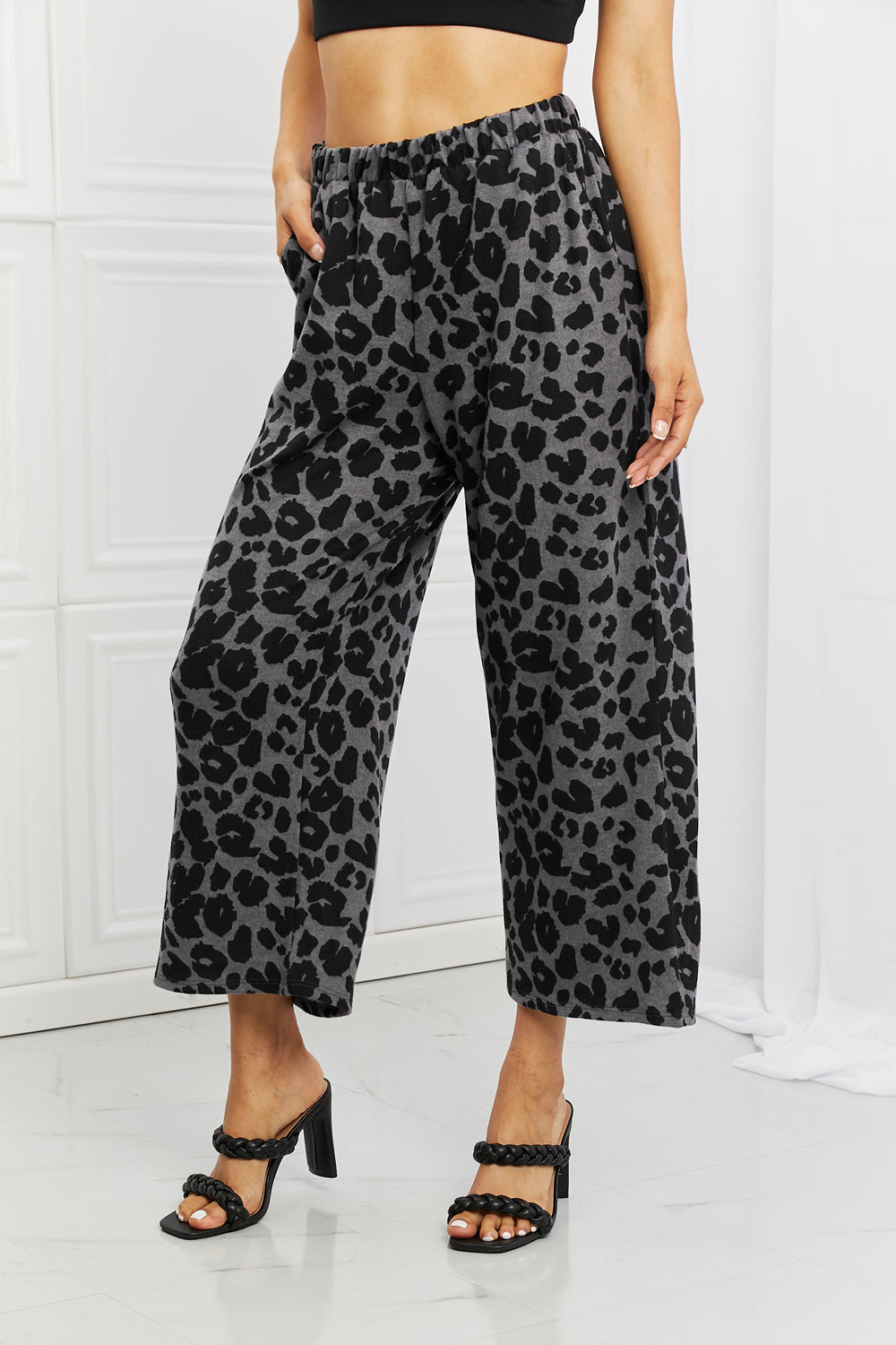 BOMBOM Stay Cozy Pattern Wide Leg Pants - The Fashion Unicorn