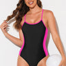Contrast Spaghetti Strap One-Piece Swimsuit - The Fashion Unicorn
