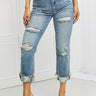 RISEN Full Size Leilani Distressed Straight Leg Jeans - The Fashion Unicorn