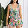 Marina West Swim Full Size Sail With Me V-Neck Swim Dress in Coral - The Fashion Unicorn