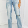 Judy Blue Natalie Full Size Distressed Straight Leg Jeans - The Fashion Unicorn