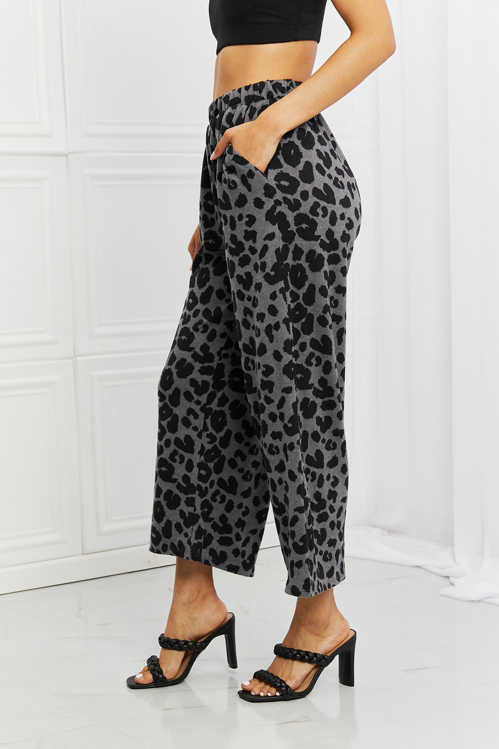 BOMBOM Stay Cozy Pattern Wide Leg Pants - The Fashion Unicorn