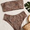 Leopard Swim Tube Top and Swim Bottoms Set - The Fashion Unicorn