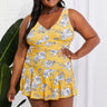 Marina West Swim Full Size Clear Waters Swim Dress in Mustard - The Fashion Unicorn
