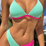 Contrast Ribbed Bikini Set - The Fashion Unicorn