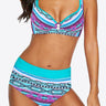Printed Decorative Button Bikini Set - The Fashion Unicorn
