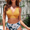 Floral Scalloped Trim Bikini Set - The Fashion Unicorn